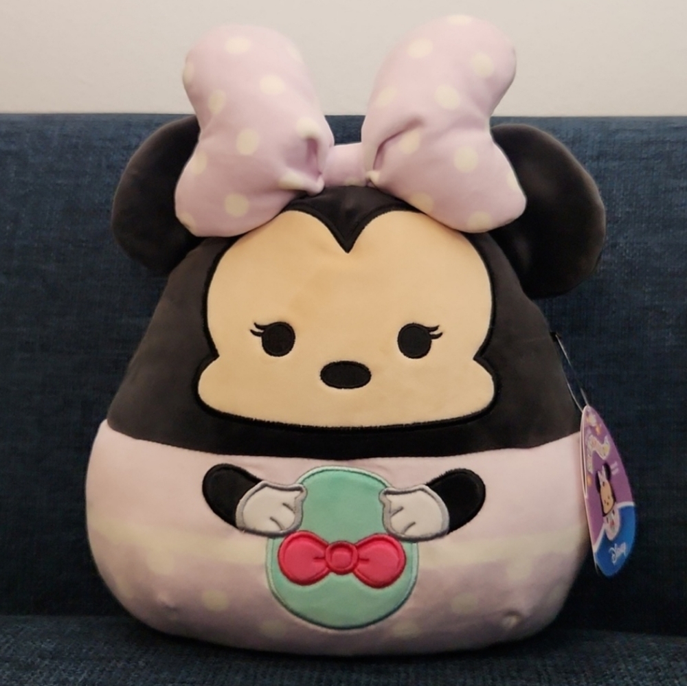 NWT Kellytoy Squishmallows Minnie Mouse With Easter Egg 11"